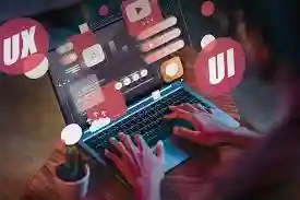 Designer working on laptop